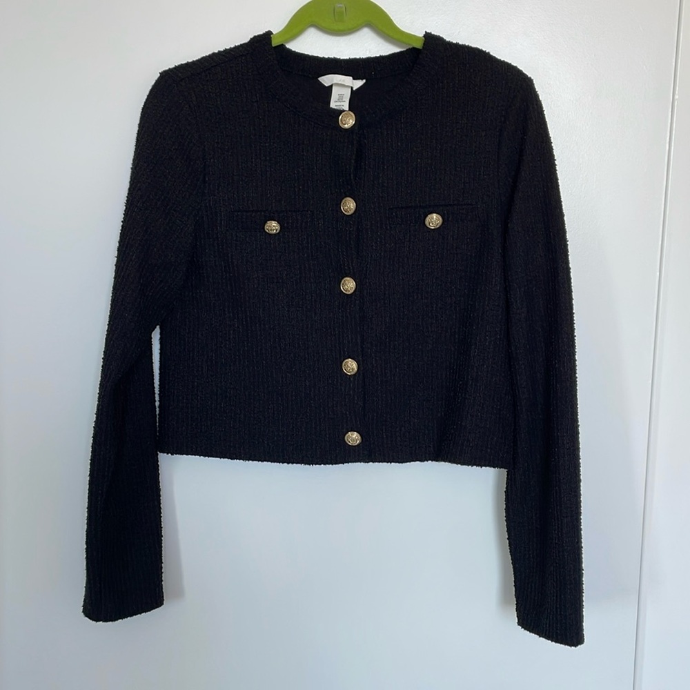 H&M gold button cardigan
